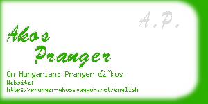 akos pranger business card